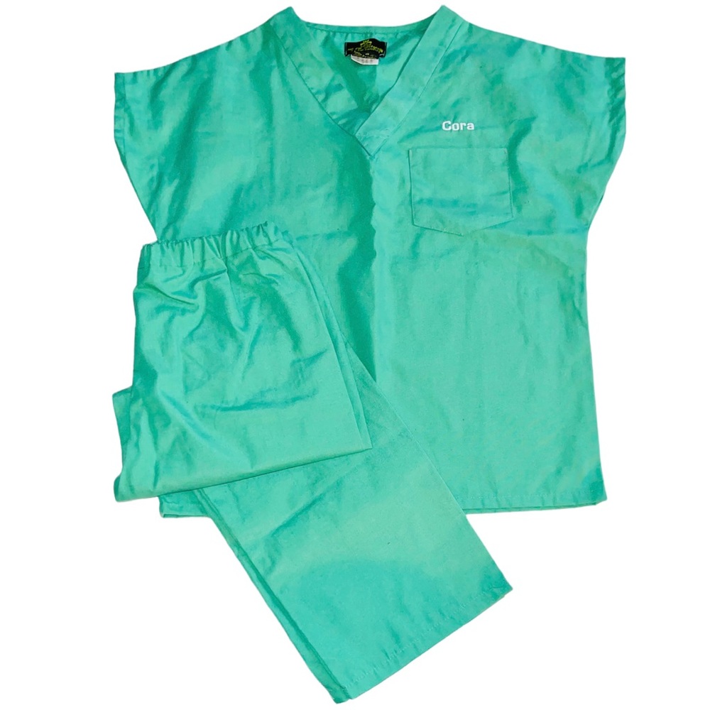 Natural Uniforms Green Hospital Doctor Scrubs Costume 8/10